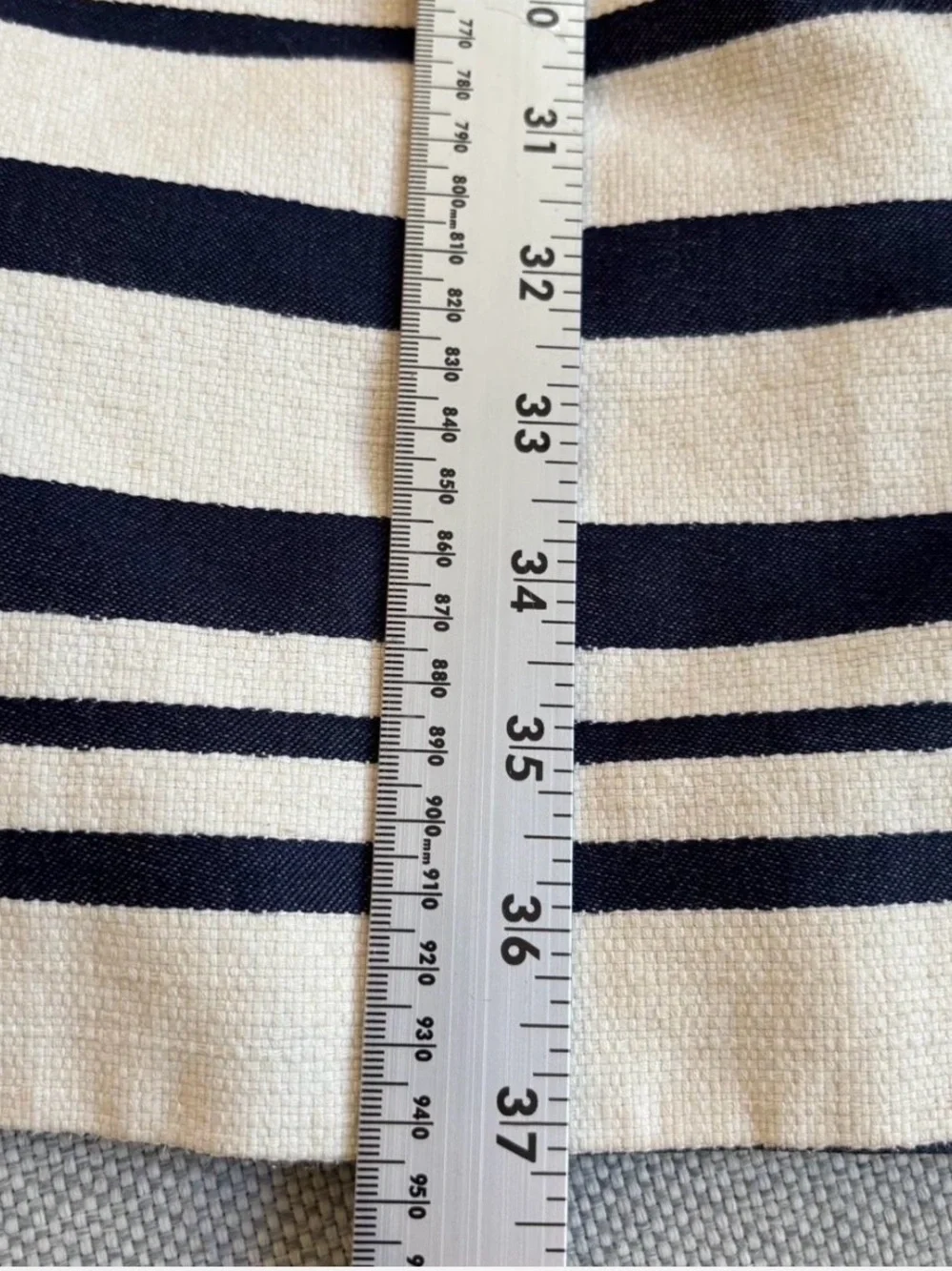 J. Crew Navy and White Striped Midi Sheath Dress